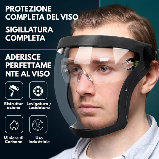 La Visiera Protegge Il Viso Dalle Polveri Sottili E Dalla Nebbia