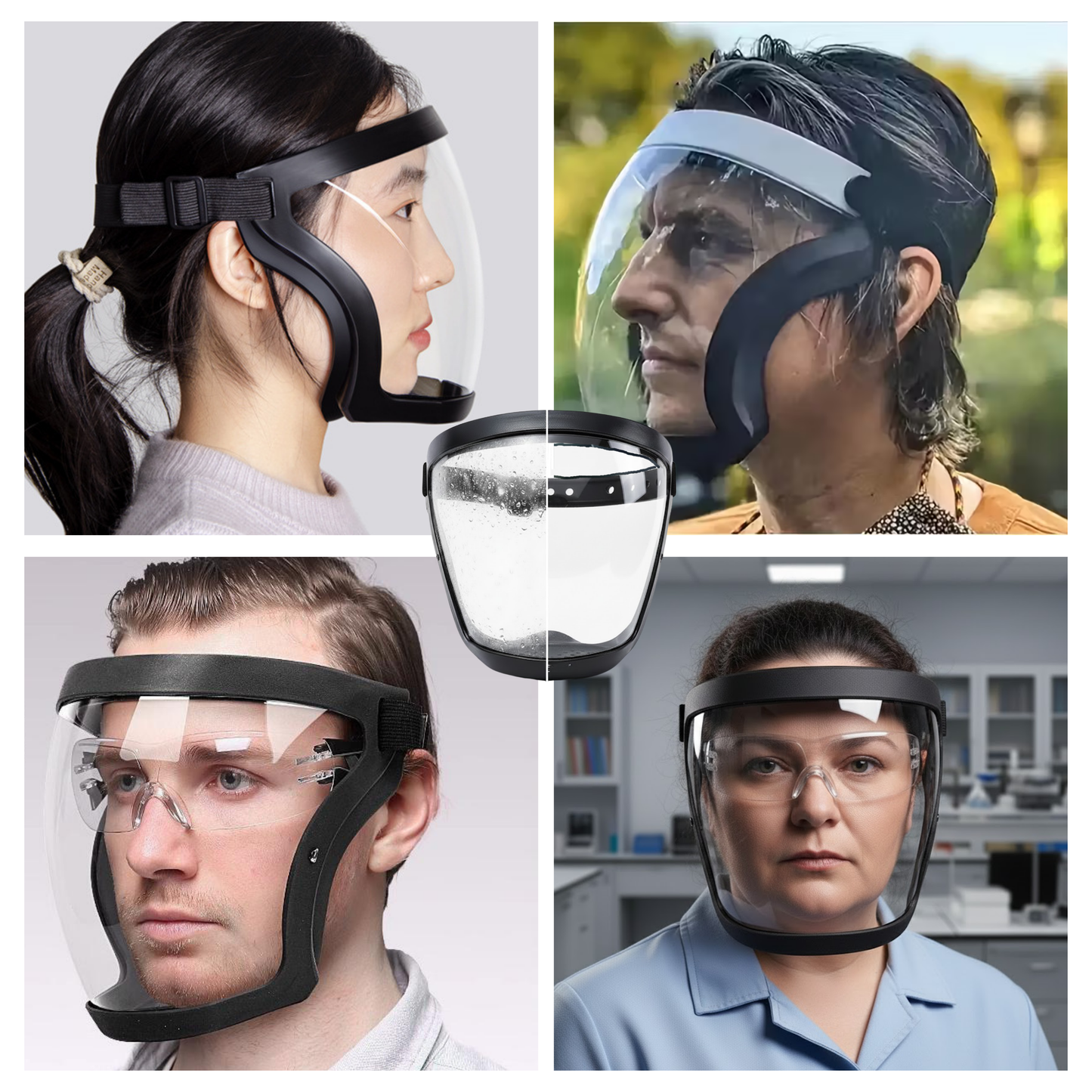 Visiera Protettiva Anti-Polvere, Anti-Nebbia e Anti-Schegge