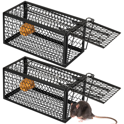 Gabbia Riutilizzabile Per Trappole Per Topi: Cattura Umana Dei Roditori, Controllo Dei Ratti Con Chiusura Automatica