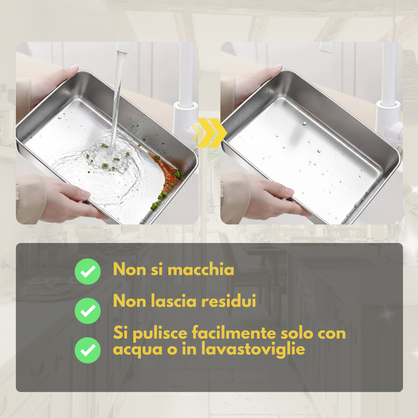 Scatola per la conservazione degli alimenti in SUS304, vassoio rettangolare in acciaio inox con coperchio in gomma, sicuro per la salute. (25 cm × 19,5 cm × 5 cm)