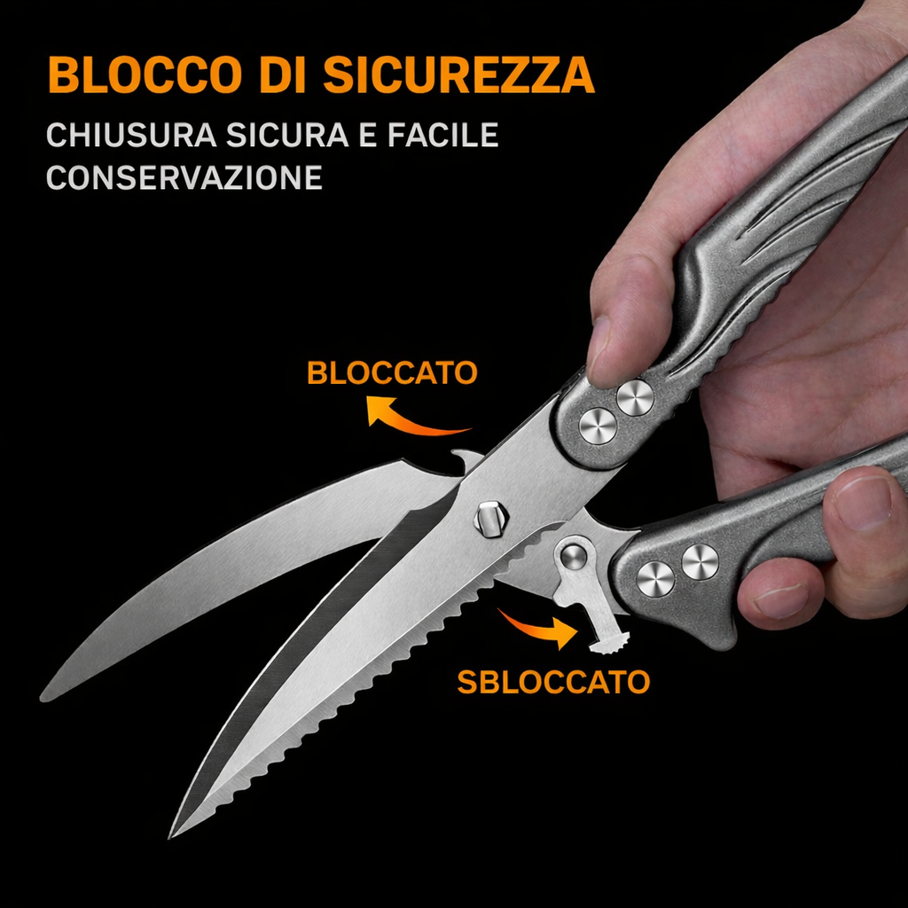 Forbici Smontabili Per Tagliare Ossa Di Pollo, Forbici Da Cucina Multifunzione In Acciaio Inossidabile, Affilate E Robuste (Colore Argento)
