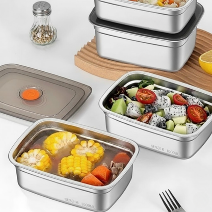 Contenitore Ermetico Sottovuoto 1000ml | Salva-Freschezza | Anti-Odore, Impilabile