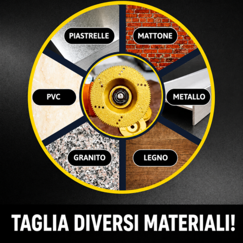 Disco Diamantato per Metalli 5 in 1 - Lo Specialista per Tagliare, Levigare e Modellare le Superfici Più Dure