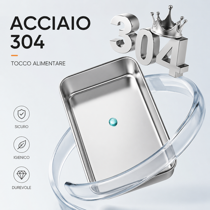 Contenitore ermetico in acciaio inox 304: cibo fresco più a lungo, sicuro e senza odori.