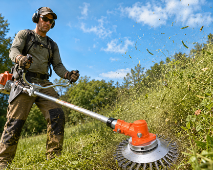 Lama da taglio per erba in filo d’acciaio super resistente a 360° (incluso kit di adattatori)