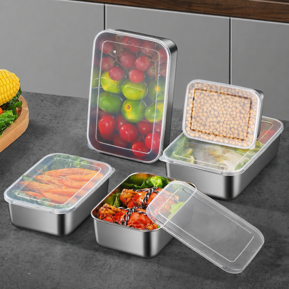 Contenitori in Acciaio Inox 304: frigo ordinato e cibo fresco per settimane (DRAFT)