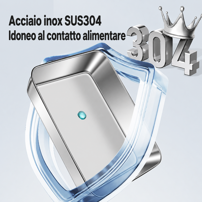 Contenitore in acciaio inox 304 — Cibo fresco e protetto per settimane.
