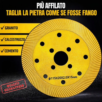Disco da Taglio Diamantato Multifunzione 5 in 1 – Taglio, Sgrossatura, Apertura di Scanalature, Modellazione e Finitura delle Superfici