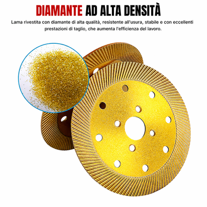 Disco da Taglio Diamantato Multifunzione 5 in 1 – Taglio, Sgrossatura, Apertura di Scanalature, Modellazione e Finitura delle Superfici