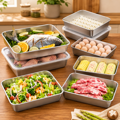 Contenitore in acciaio inox 304 — Cibo fresco e protetto per settimane.