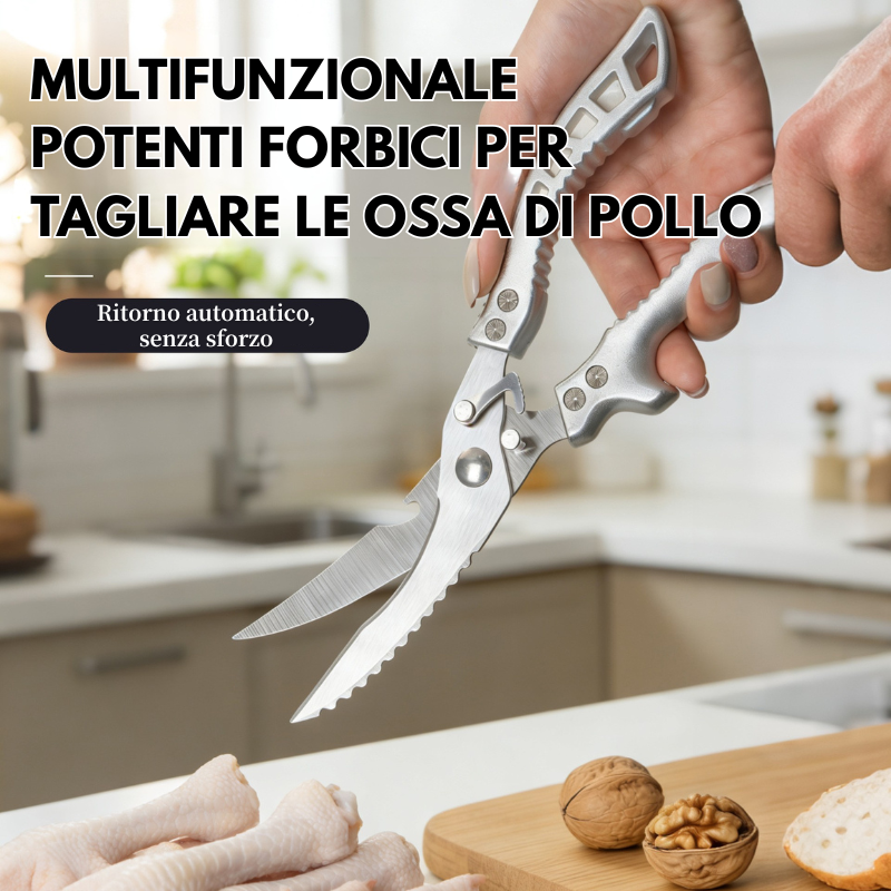 Forbici Professionali Multifunzionali in Acciaio Inossidabile di Alta Qualità con Blocco di Sicurezza – Forbici Professionali per il Taglio delle Ossa