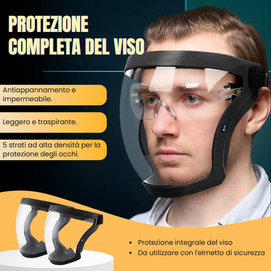La Visiera Protegge Il Viso Dalle Polveri Sottili E Dalla Nebbia