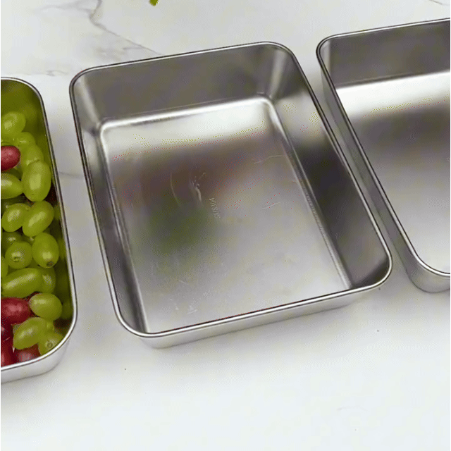 Contenitore alimentare in acciaio inox SUS304 da 2400 ml – per porzioni più grandi e una conservazione più ordinata
