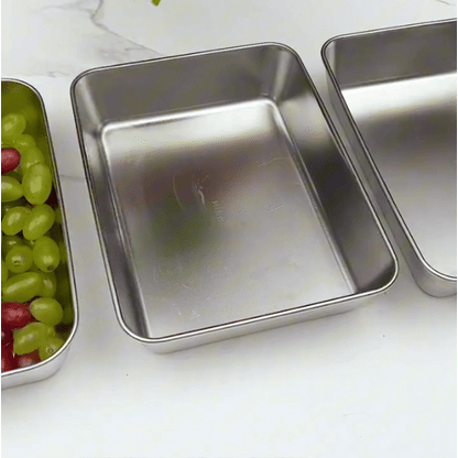 Contenitore alimentare in acciaio inox SUS304 da 2400 ml – per porzioni più grandi e una conservazione più ordinata