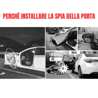 Luce Di Avvertimento Di Sicurezza A LED Per La Prevenzione Delle Collisioni Per L'apertura Della Porta Dell'auto, Luce Del Sensore Lampeggiante Con Sensore Magnetico Per L'assistenza Al Parcheggio