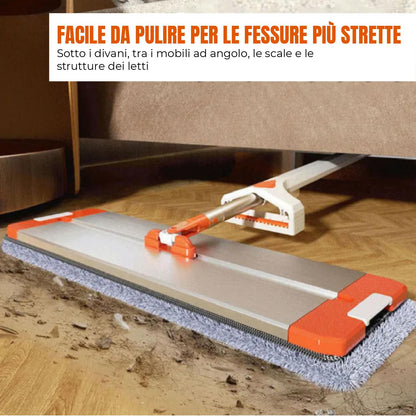 Mop Autoavvolgente A 360° Con Testa Grande In Lega Di Alluminio 45x13 cm - Versione Aggiornata