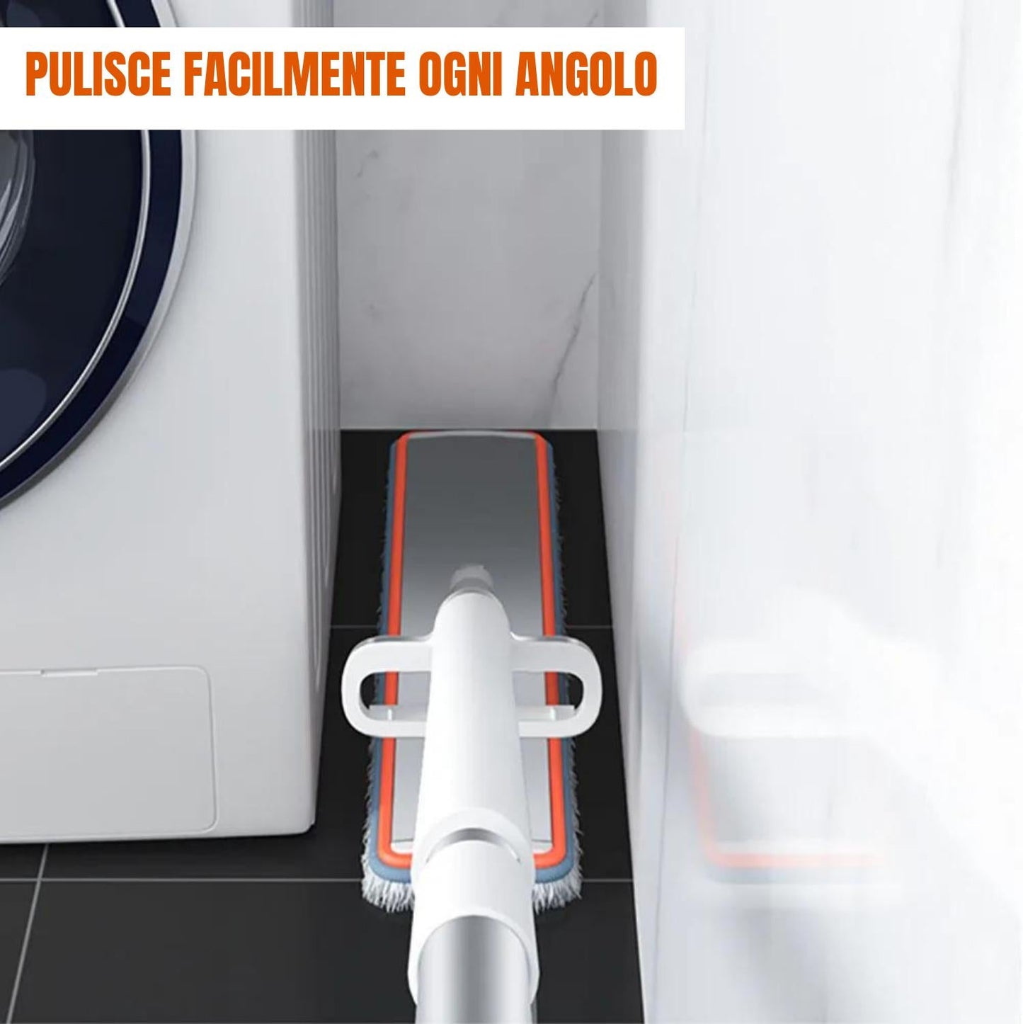 Mop Autoavvolgente A 360° Con Testa Grande In Lega Di Alluminio 45x13 cm - Versione Aggiornata