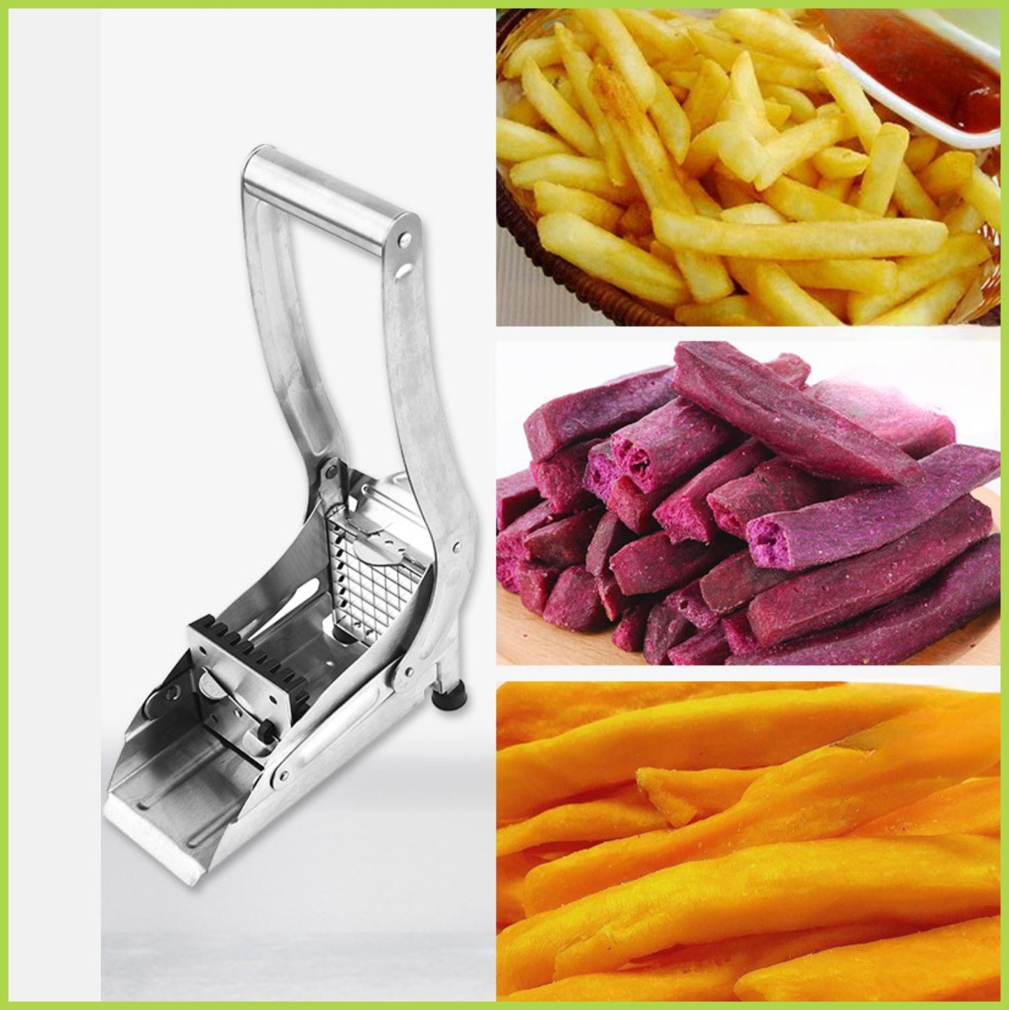 Cucina Patata Chipper Patatine Fritte Cutter Affettatrice Dicer Vegetable Fruit Chopper Con Lama In Acciaio Inox