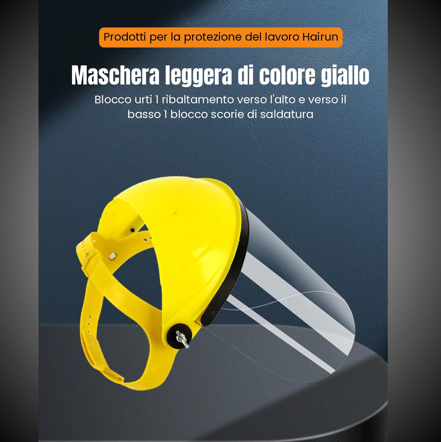 Maschera protettiva per saldatura resistente al calore, protettore del viso saldatore regolabile, maschera antipolvere