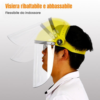 Maschera protettiva per saldatura resistente al calore, protettore del viso saldatore regolabile, maschera antipolvere