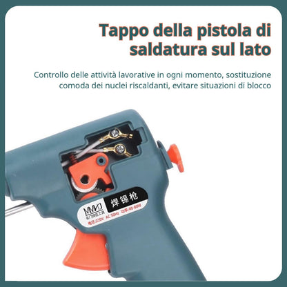 Kit saldatore, pistola elettrica da 60W con cavo e filo per saldare