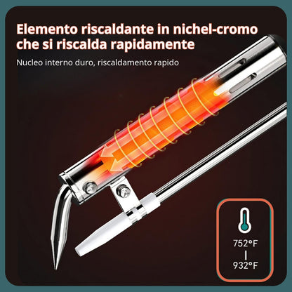 Kit saldatore, pistola elettrica da 60W con cavo e filo per saldare