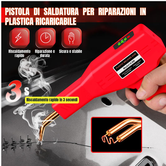 50W Cucitrice A Caldo, 220V Saldatura Plastica Auto Paraurti Crack Macchina Di Riparazione Con Pinza, Piatto / Angolo Esterno / Angolo Interno / Graffette Onda.