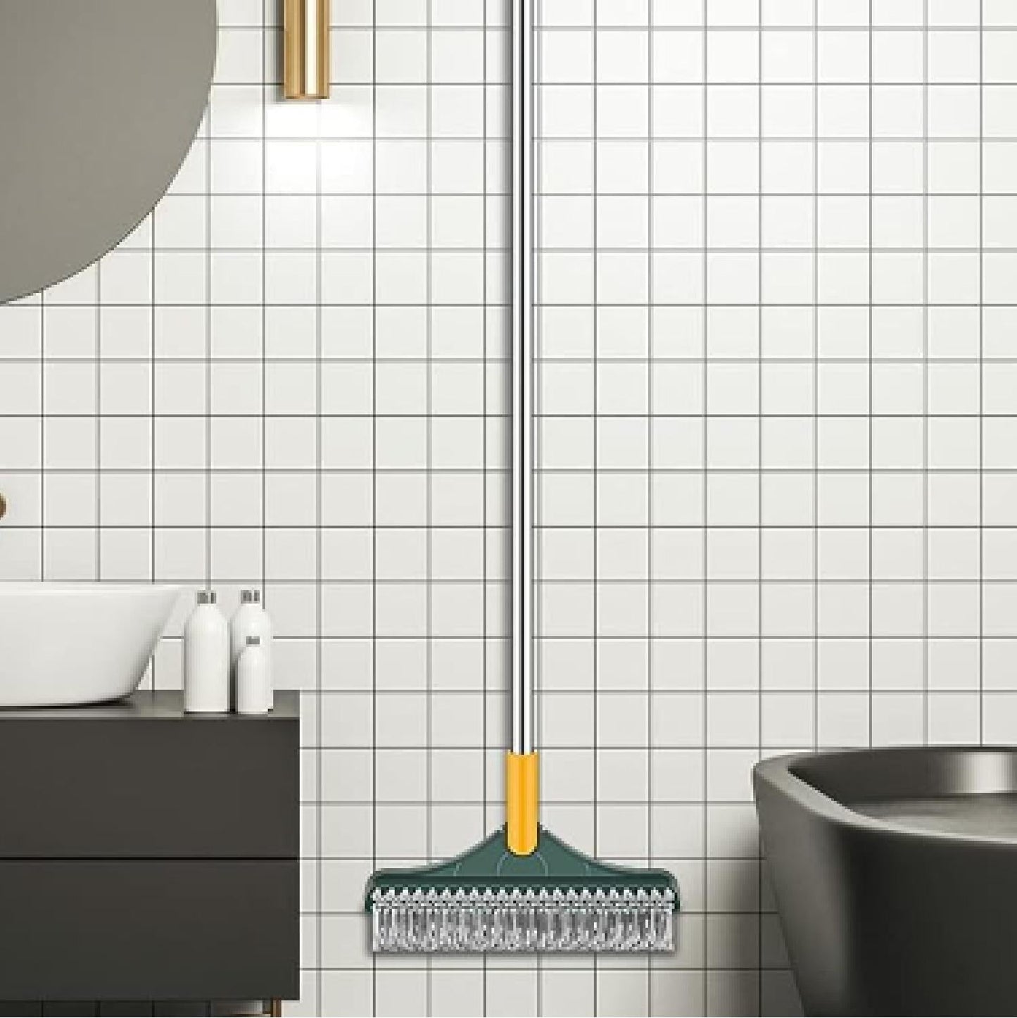 Spazzole Rotanti 2in1 Per La Pulizia Dei Pavimenti Spazzola Multifunzionale Per Fessure Con Tergicristallo Mop Bagnato E Asciutto