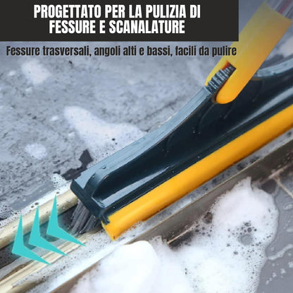 Spazzole Rotanti 2in1 Per La Pulizia Dei Pavimenti Spazzola Multifunzionale Per Fessure Con Tergicristallo Mop Bagnato E Asciutto