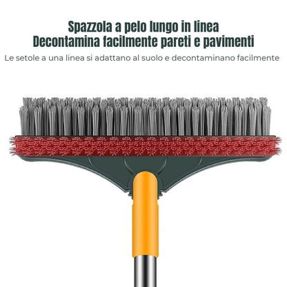 Spazzole Rotanti 2in1 Per La Pulizia Dei Pavimenti Spazzola Multifunzionale Per Fessure Con Tergicristallo Mop Bagnato E Asciutto