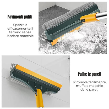 Spazzole Rotanti 2in1 Per La Pulizia Dei Pavimenti Spazzola Multifunzionale Per Fessure Con Tergicristallo Mop Bagnato E Asciutto