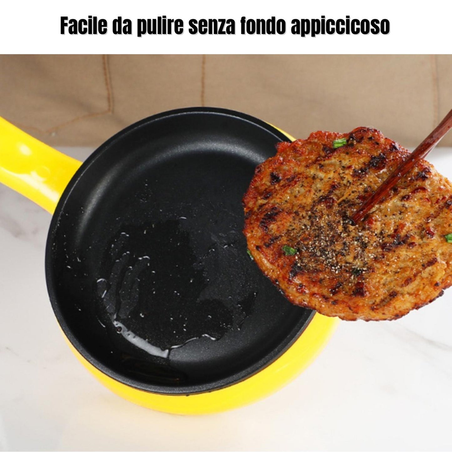 Padella Elettrica Antiaderente, Padella Elettrica Della Frittata Dell'uovo, Mini Padella Gialla