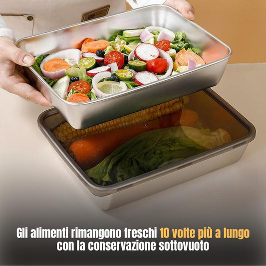 Set Di 2 Contenitori Per Alimenti Da 2500ml A Prova Di Perdite Con Coperchi, Perfetti Per Picnic, Ufficio E Vaggi (30*25*5cm)