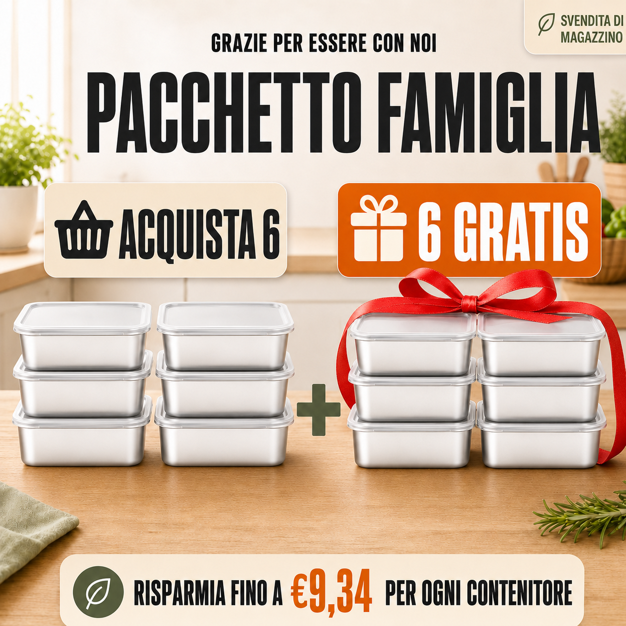 Scatole Per La Conservazione Degli Alimenti, Teglia Rettangolare (25x20x5cm)