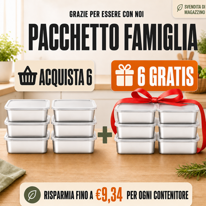 Scatole Per La Conservazione Degli Alimenti, Teglia Rettangolare (25x20x5cm)