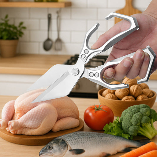 Cesoie da cucina tagliaossa con lama a diamante, in acciaio inox tedesco di alta qualità