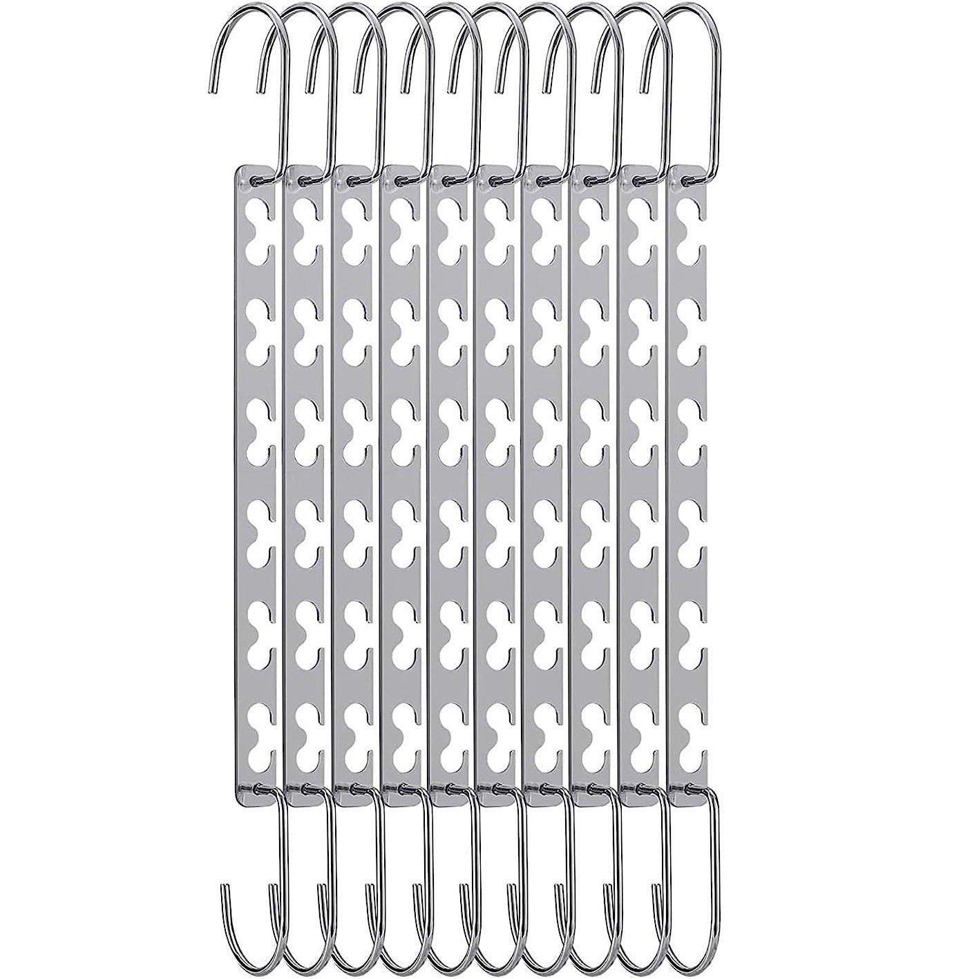 Magic Hangers Appendiabiti Salvaspazio, Robusti Appendiabiti Pieghevoli Salvaspazio Con 6 Fori Per Appendere 12 Vestiti Pesanti.