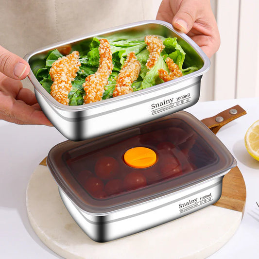 [🎁 Set 7+2 Gratis] Contenitore per la Conservazione Sottovuoto in Acciaio Inox 316 Antibatterico