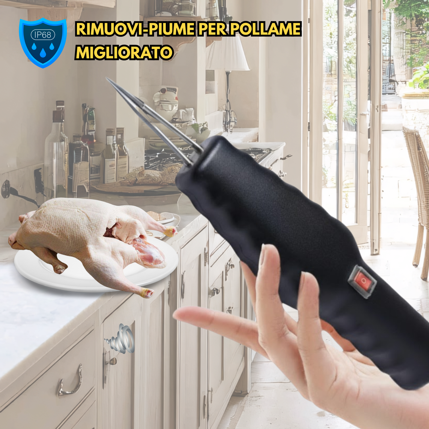 Spelatrice per pollame portatile – rimuove tutte le piume in pochi minuti