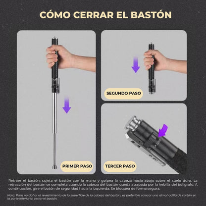 Bastón de resorte, bastón automático, bastón telescópico automático