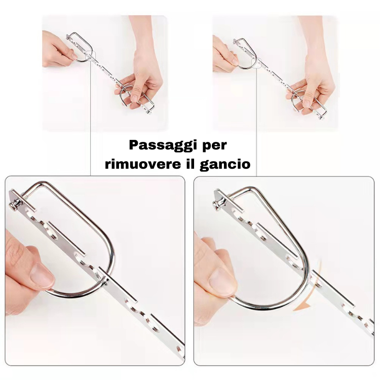 Magic Hangers Appendiabiti Salvaspazio, Robusti Appendiabiti Pieghevoli Salvaspazio Con 6 Fori Per Appendere 12 Vestiti Pesanti.