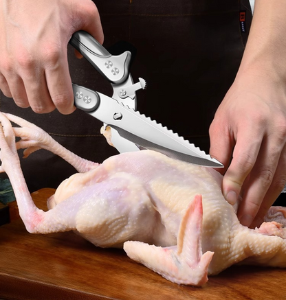 Forbici Smontabili Per Tagliare Ossa Di Pollo, Forbici Da Cucina Multifunzione In Acciaio Inossidabile, Affilate E Robuste (Colore Argento)