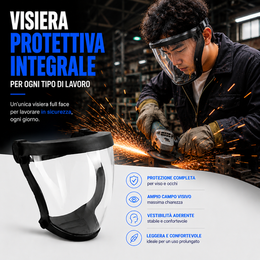 La Visiera Protegge Il Viso Dalle Polveri Sottili E Dalla Nebbia