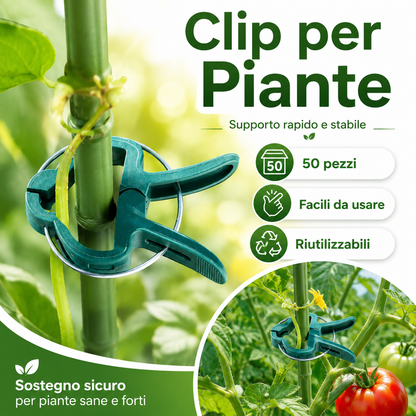 Clip professionali per piante 50pcs – fissano rami, steli e rampicanti, resistenti e facili da usare (Copy) (Copy)