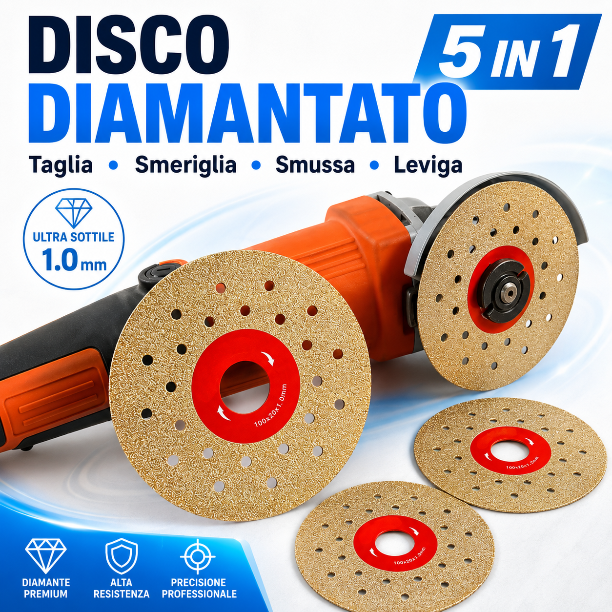 Disco Di Taglio E Sbavatura Diamantato Multifunzione Premium