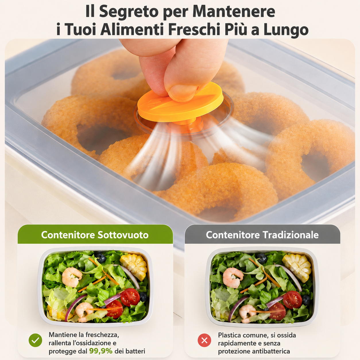 Contenitore in acciaio inox 316 sottovuoto – Freschezza duratura, antibatterico e sicuro