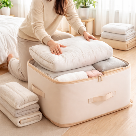 Sacche organizzatrici a compressione automatica per piumoni, vestiti e coperte, impermeabili e resistenti all’umidità (54×42×30 cm)