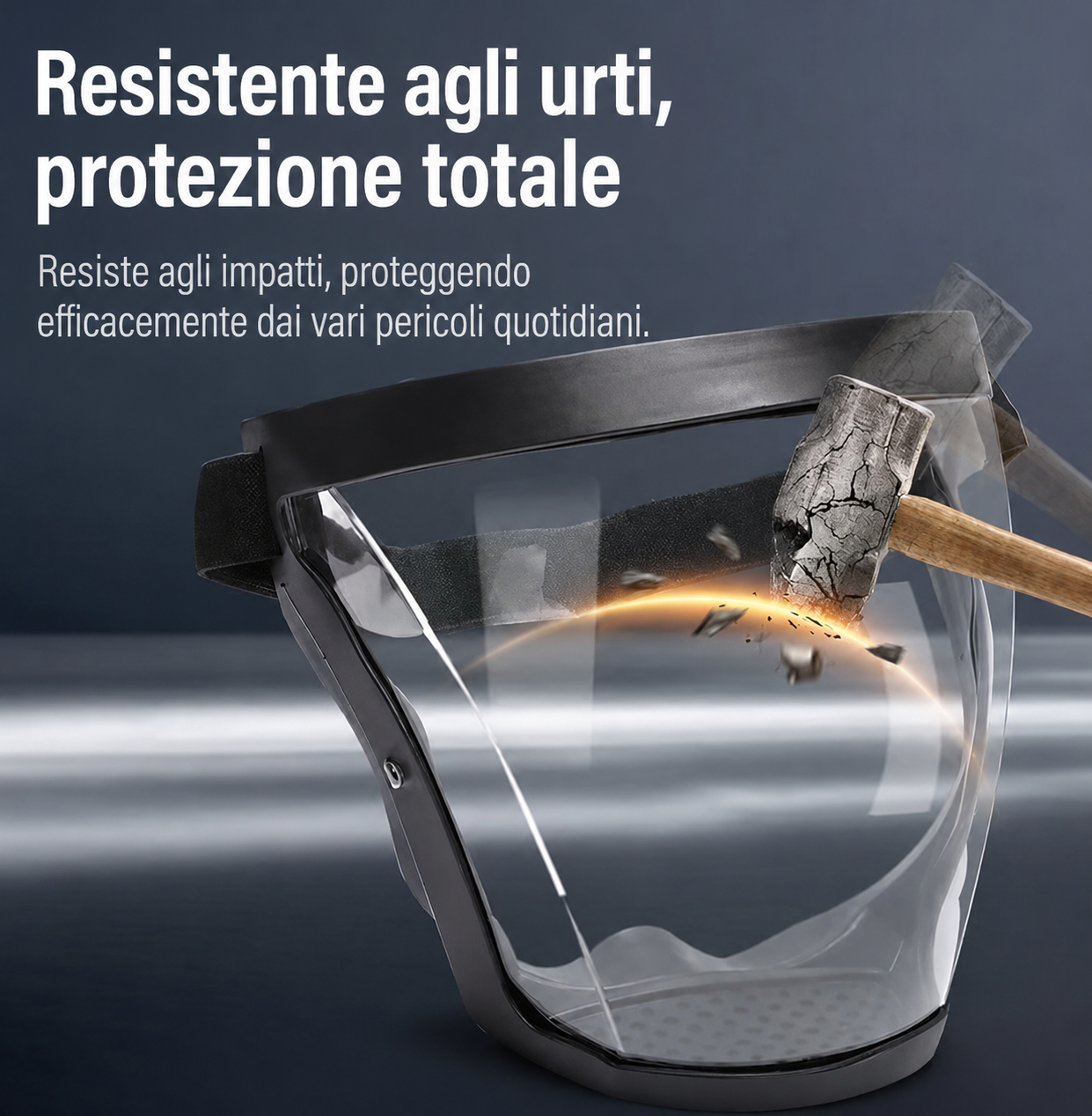 Maschera Protettiva Integrale Antifog, Antiurto e Comoda da Indossare Tutto il Giorno