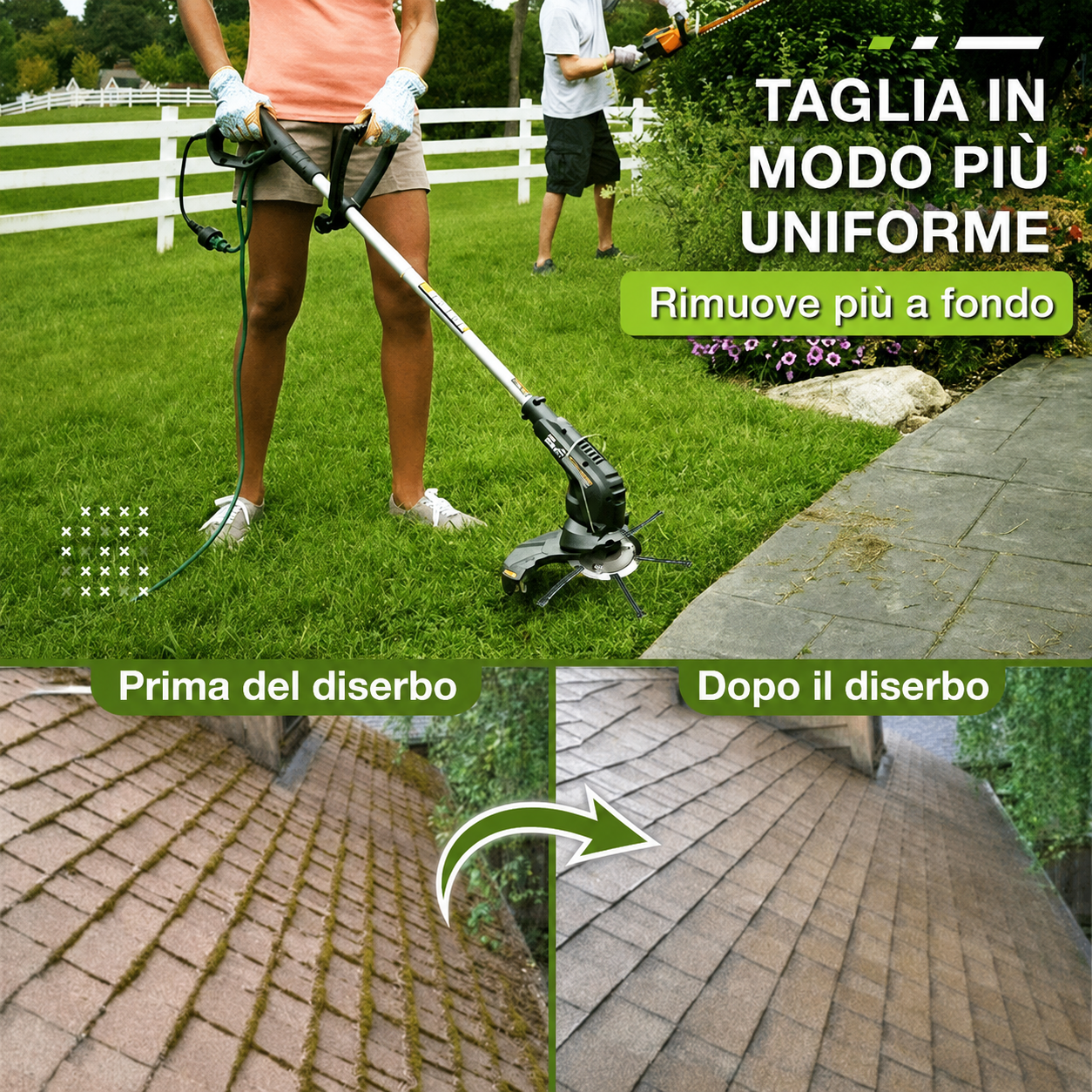 Testina Tagliaerba a 6 Bracci in Acciaio Intrecciato, Resistente e Potente contro le Erbacce Ostinate