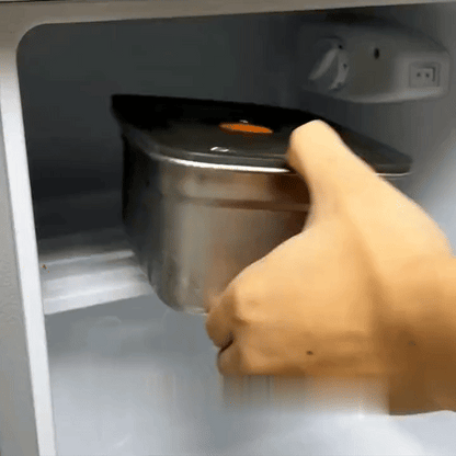 Scatola per alimenti sottovuoto antibatterica in acciaio inox 316 (19x14x6cm)